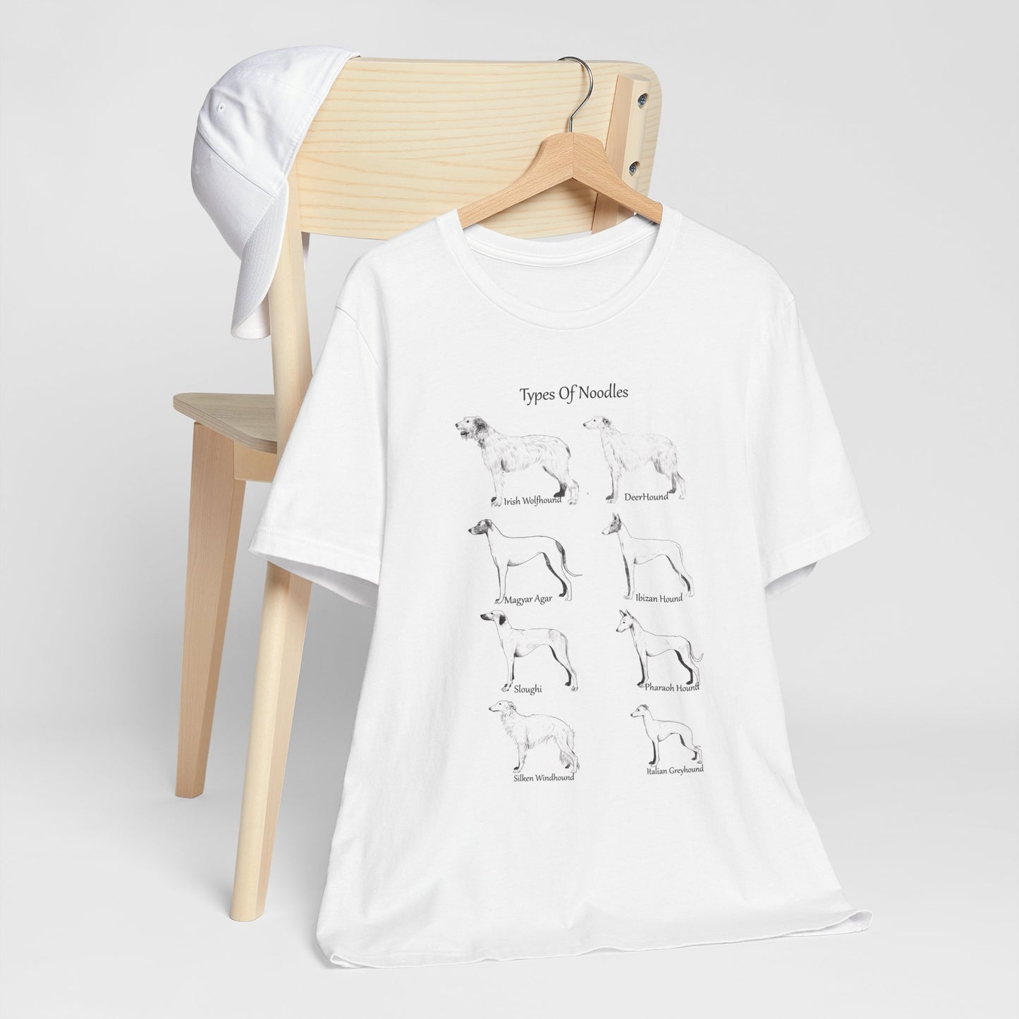 Types of Noodles Sighthound Breed Tee 2