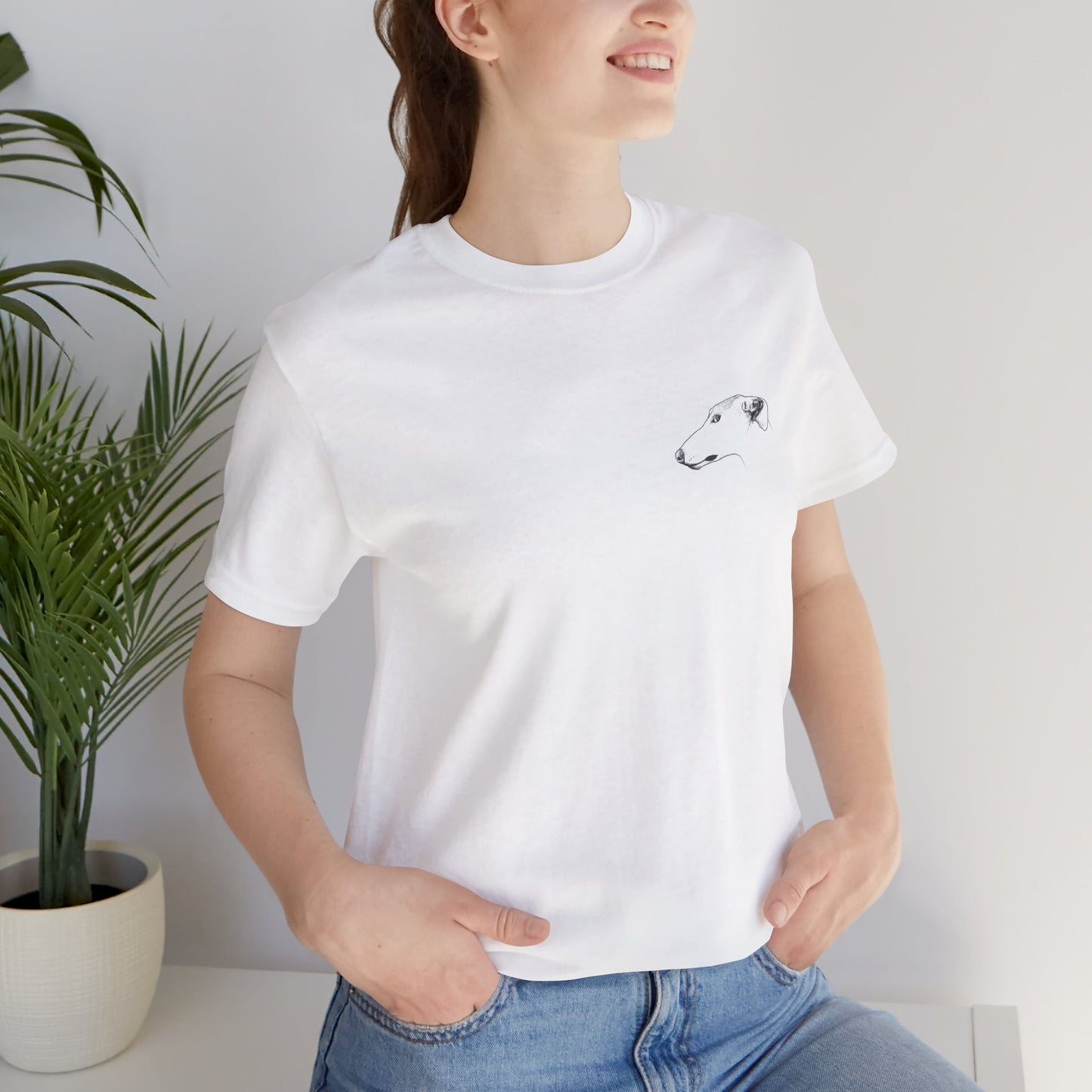 My Dog Says ''NO'' - GREYHOUND Front + Backside Print