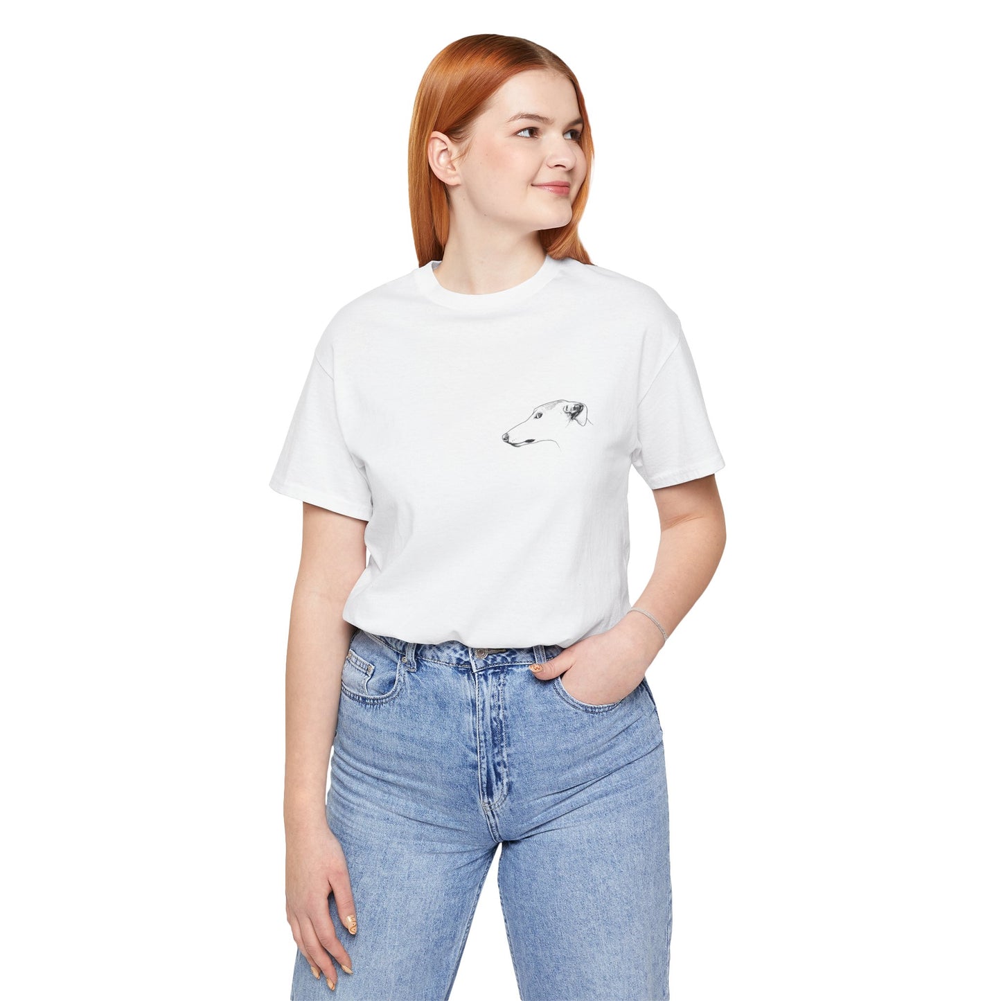 My Dog Says ''NO'' - GREYHOUND Front + Backside Print