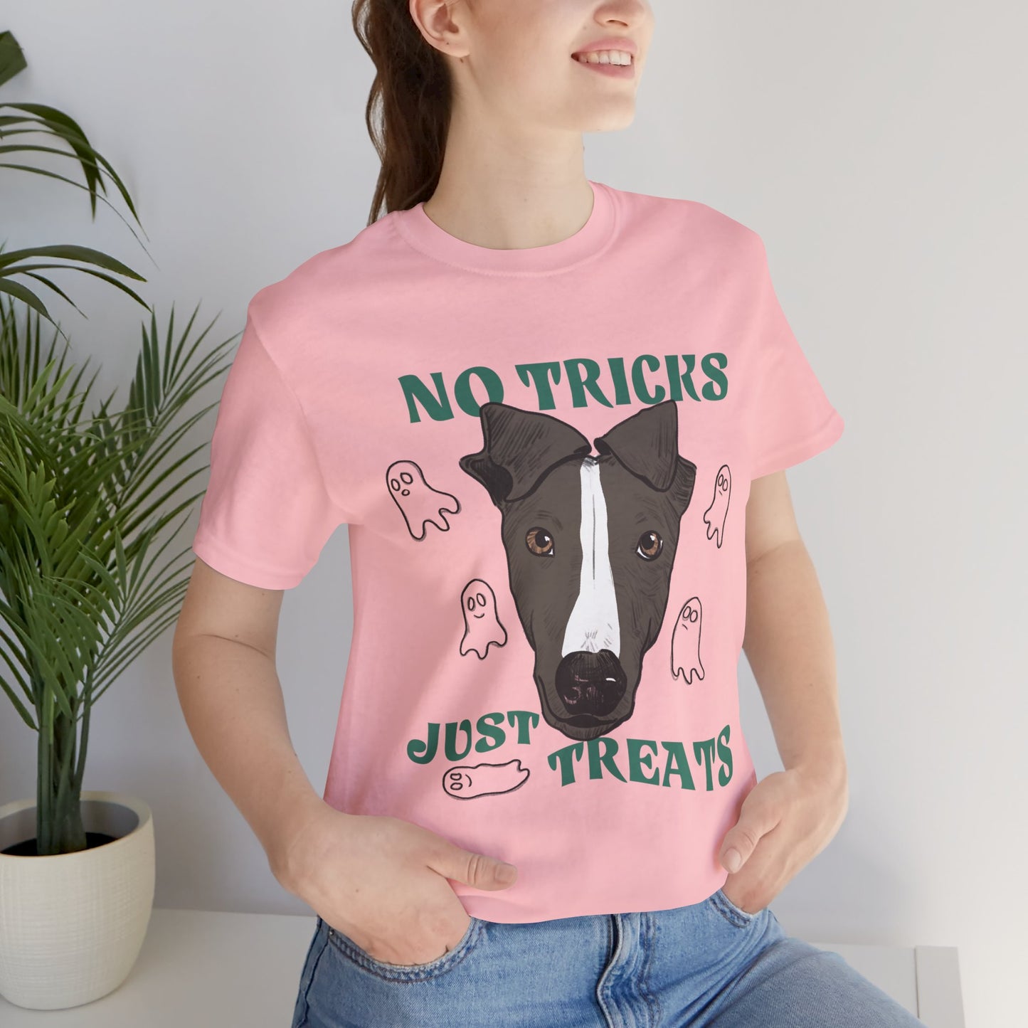 NO TRICKS JUST TREATS - Greyhound Halloween Special Tee