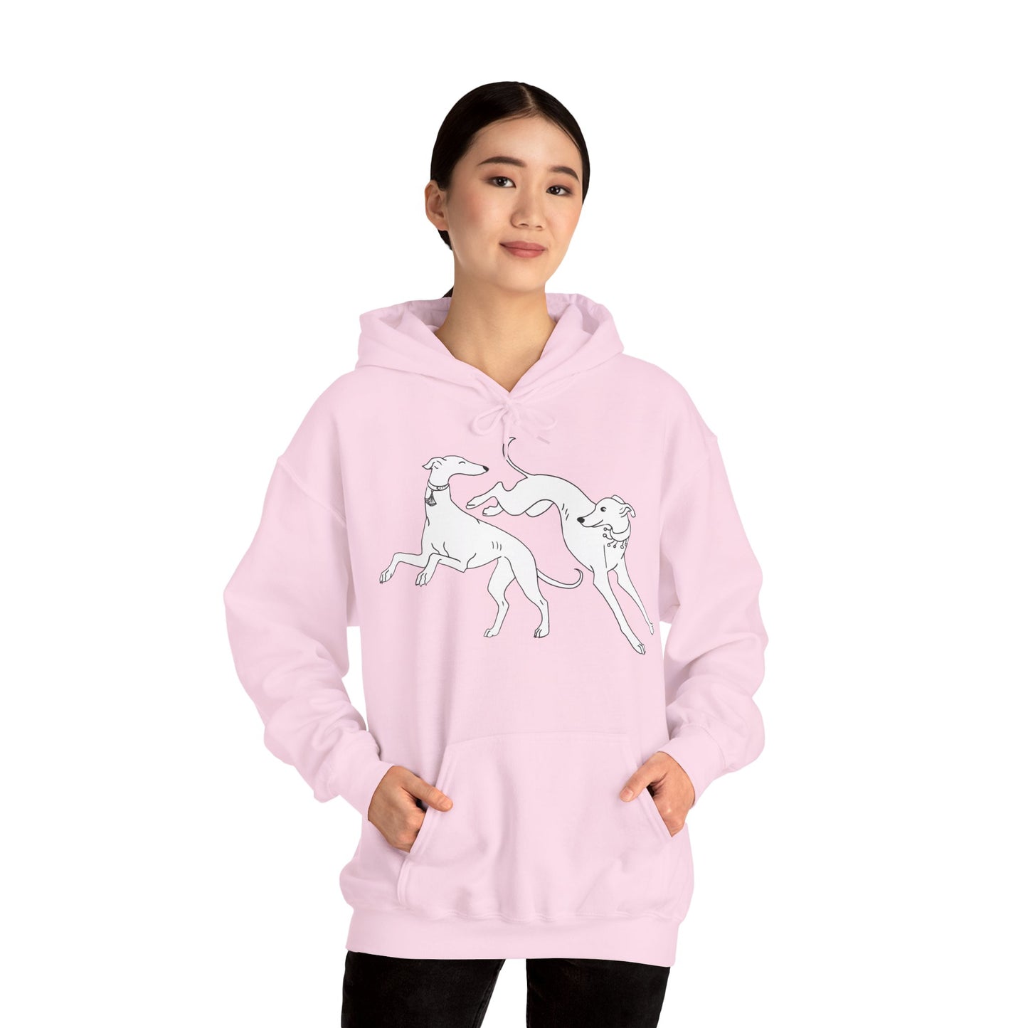 Greyhounds Play Hoodie , Sighthound Hoodie