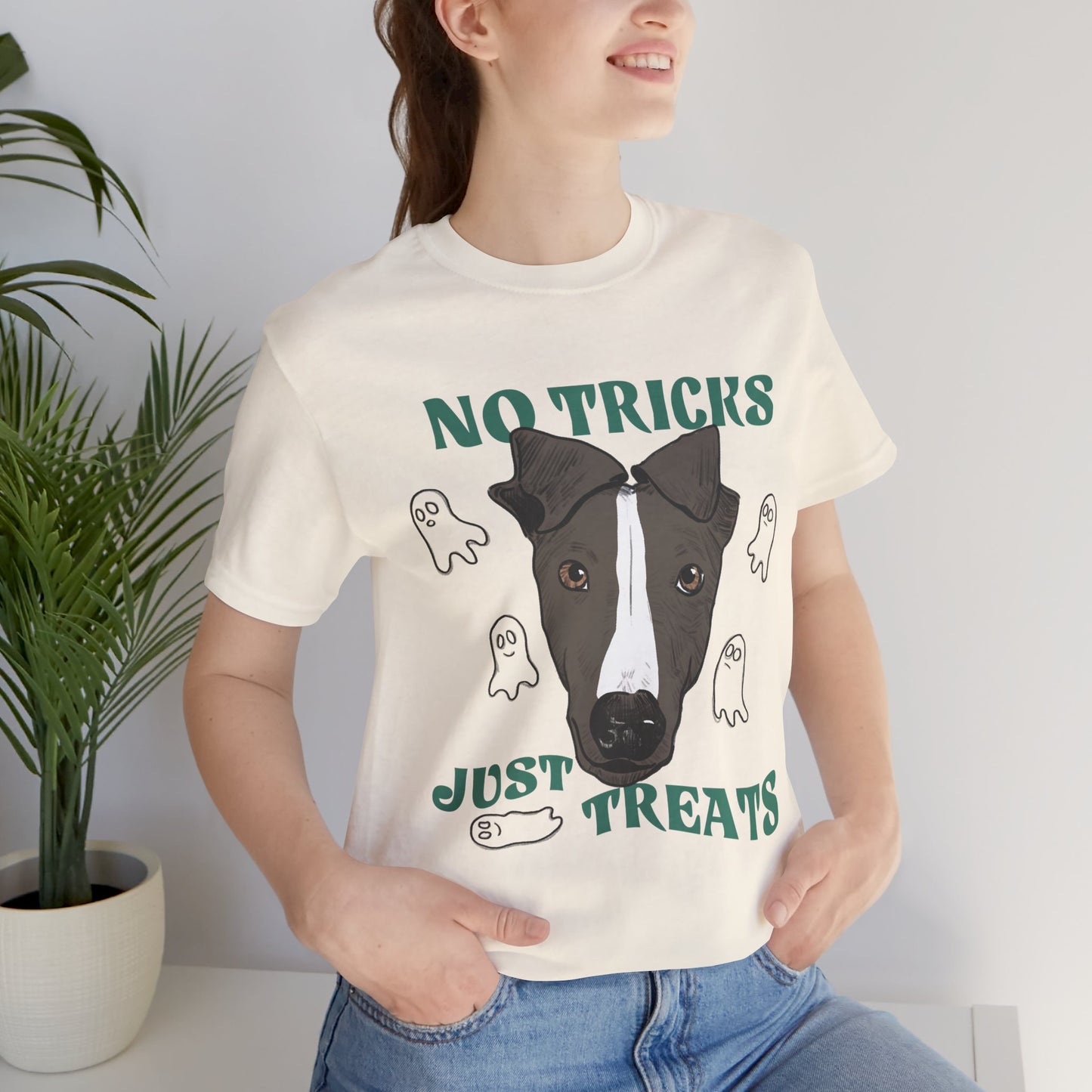 NO TRICKS JUST TREATS - Greyhound Halloween Special Tee