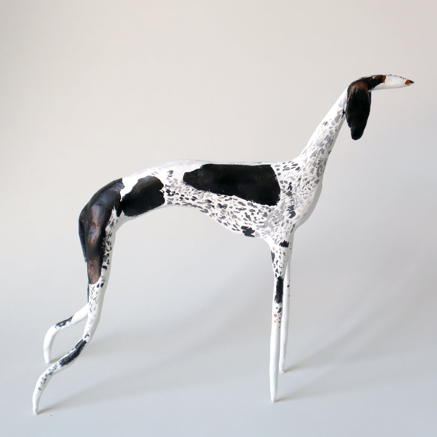 Parti saluki figurine, saluki figurine, saluki sculpture, personalized gift, saluki gift