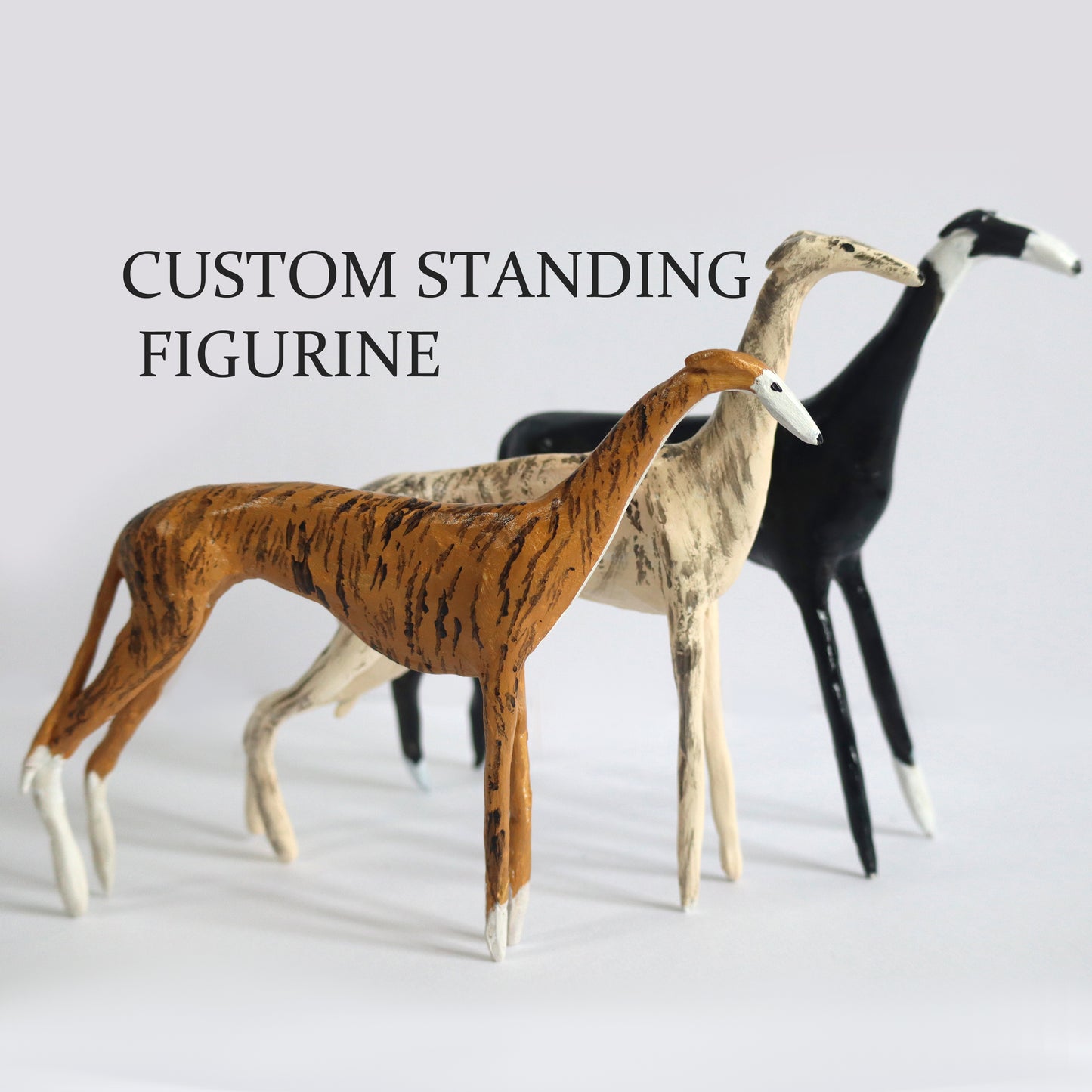 PERSONALIZED STANDING SIGHTHOUND FIGURINE