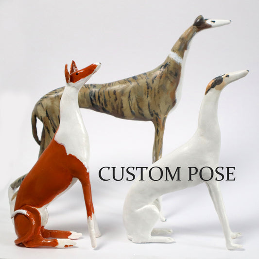 Personalized Greyhound Figurine Custom Pose