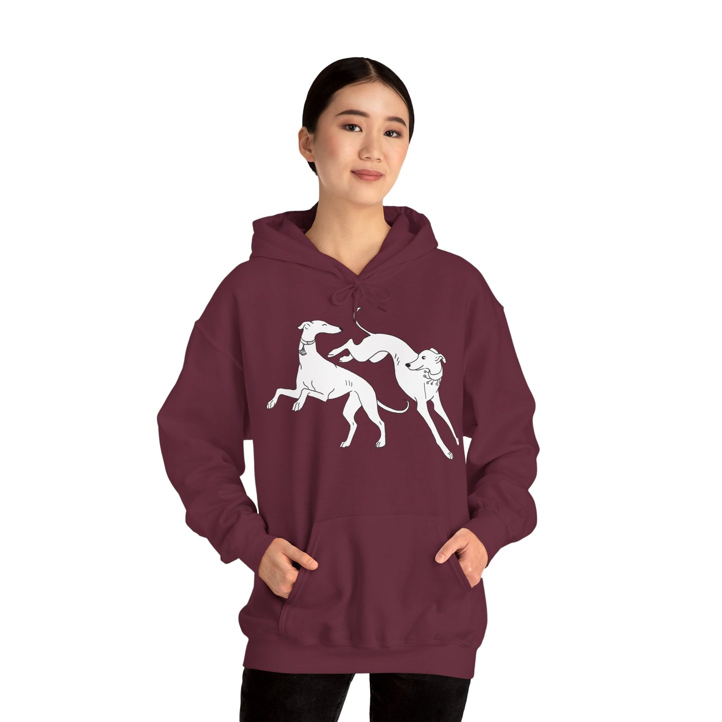 Greyhounds Play Hoodie , Sighthound Hoodie
