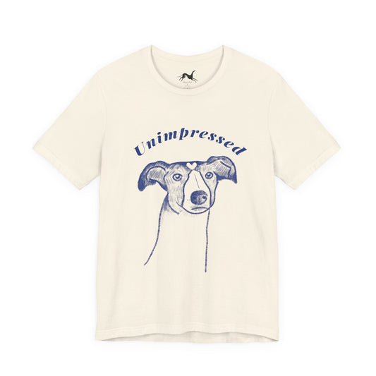 Unimpressed Sighthound T-Shirt – Funny Greyhound Face Tee