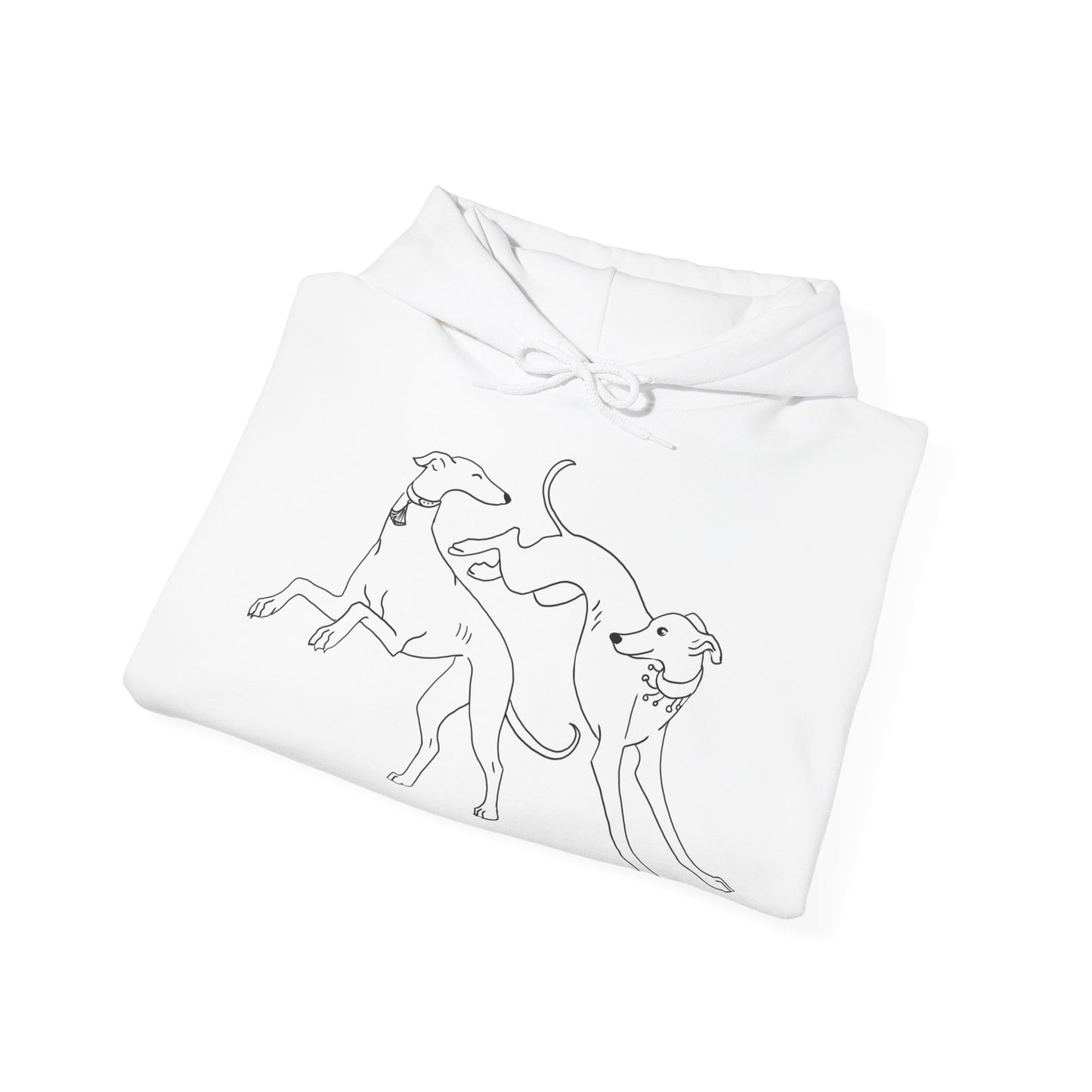 Greyhounds Play Hoodie , Sighthound Hoodie