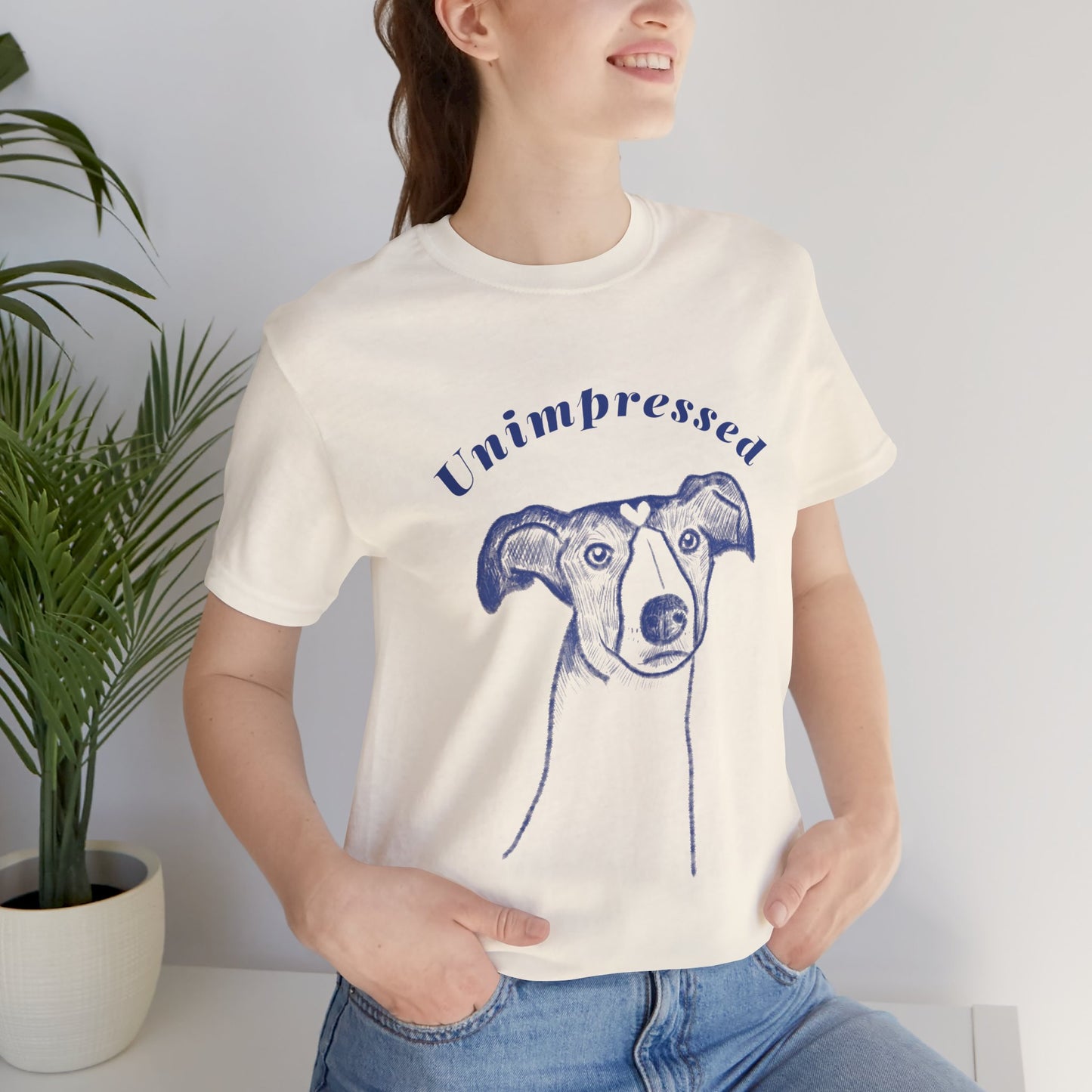 Unimpressed Sighthound T-Shirt – Funny Greyhound Face Tee