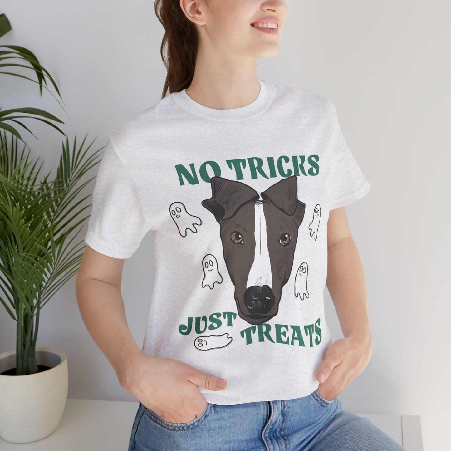 NO TRICKS JUST TREATS - Greyhound Halloween Special Tee