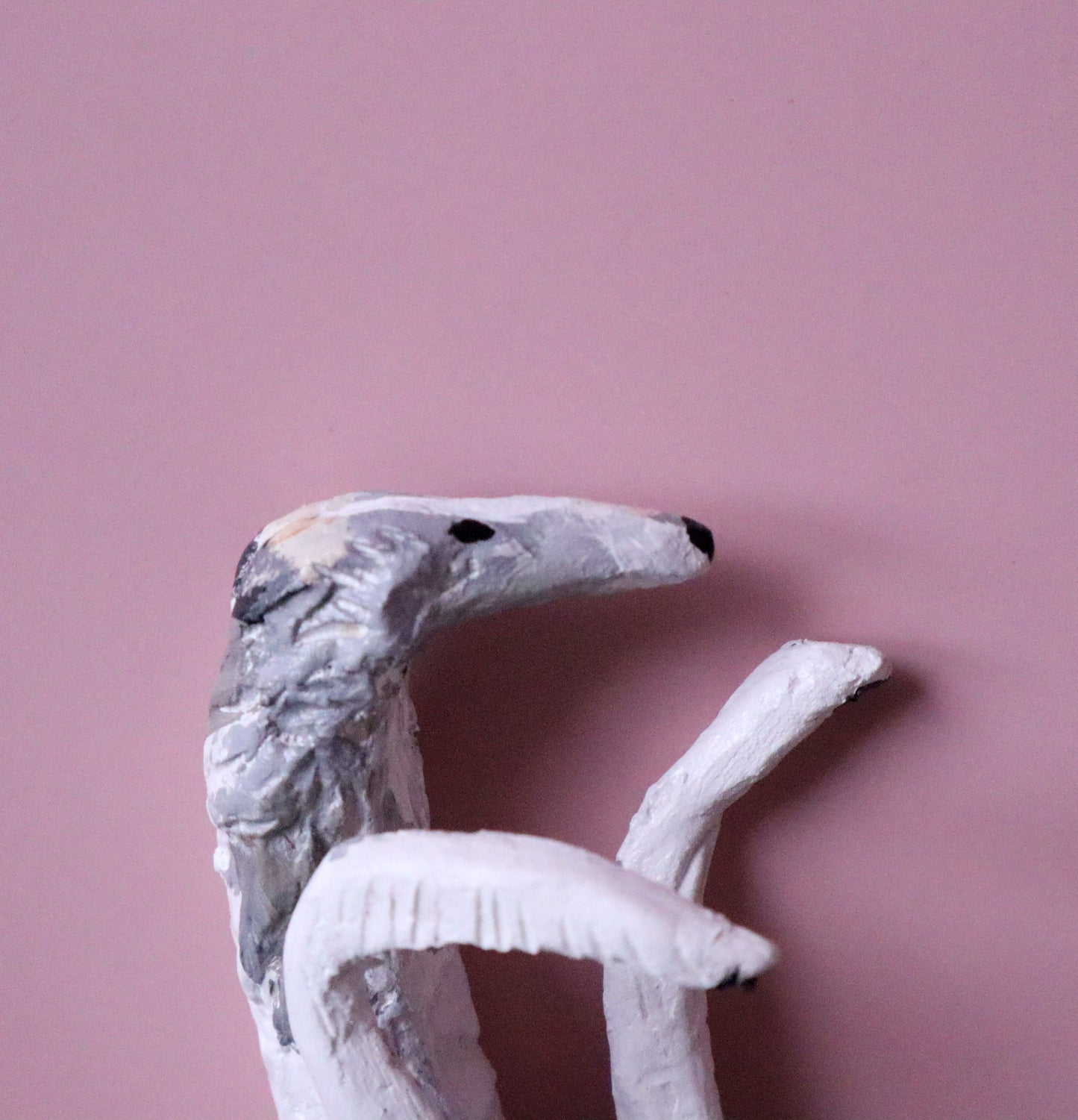 CUSTOM ROACHING SIGHTHOUND FIGURINE