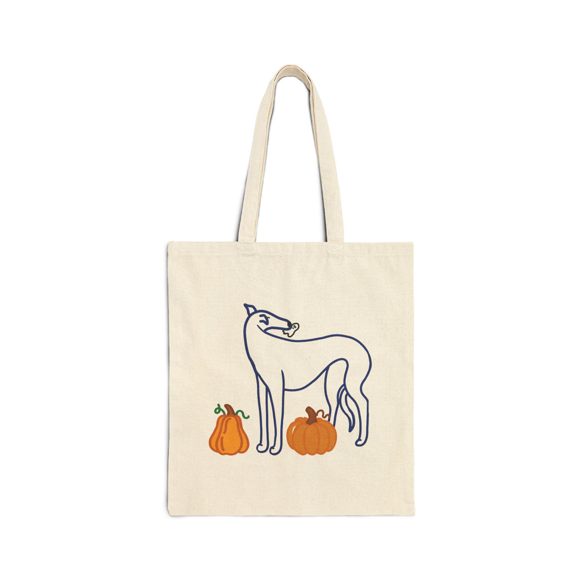 A Very Spooky Snoot – Greyhound Pumpkin Tote Bag