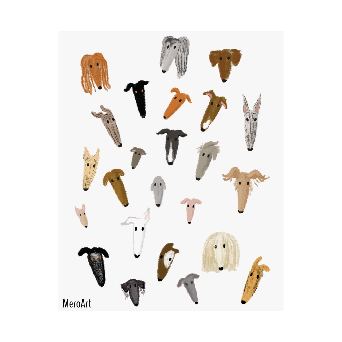 A million Noodles - Sighthound lover's poster