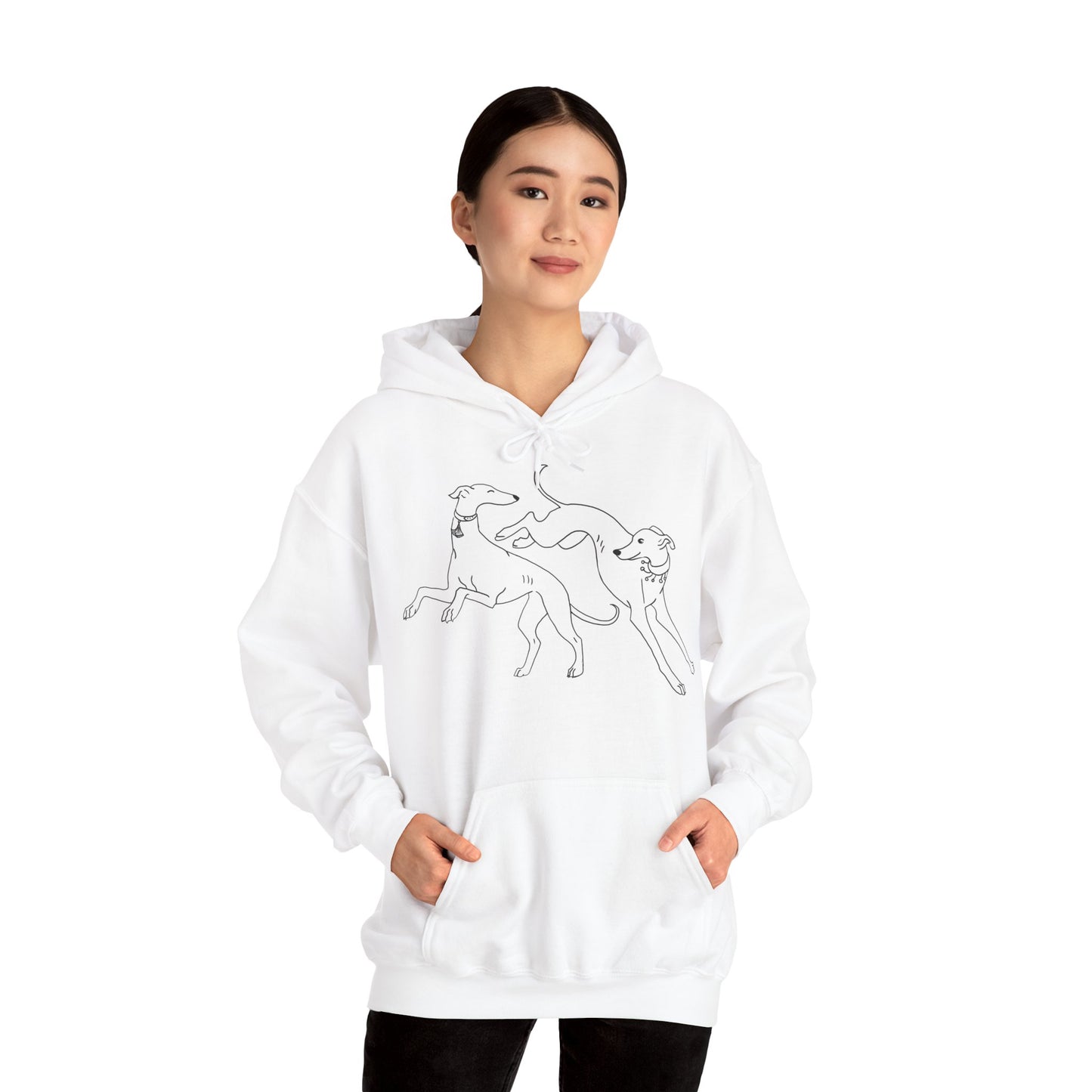 Greyhounds Play Hoodie , Sighthound Hoodie