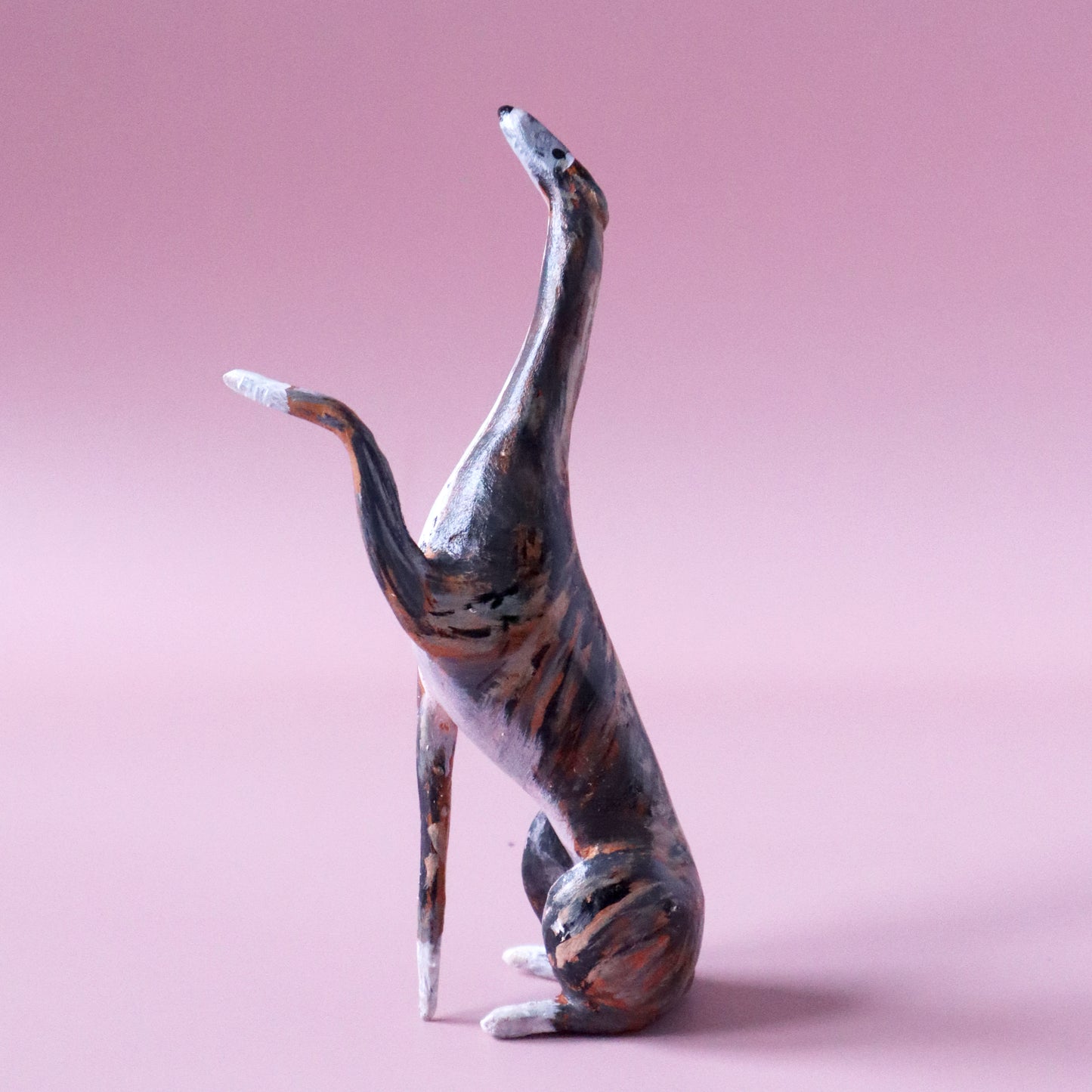 PERSONALIZED GREYHOUND FIGURINE / PAW UP